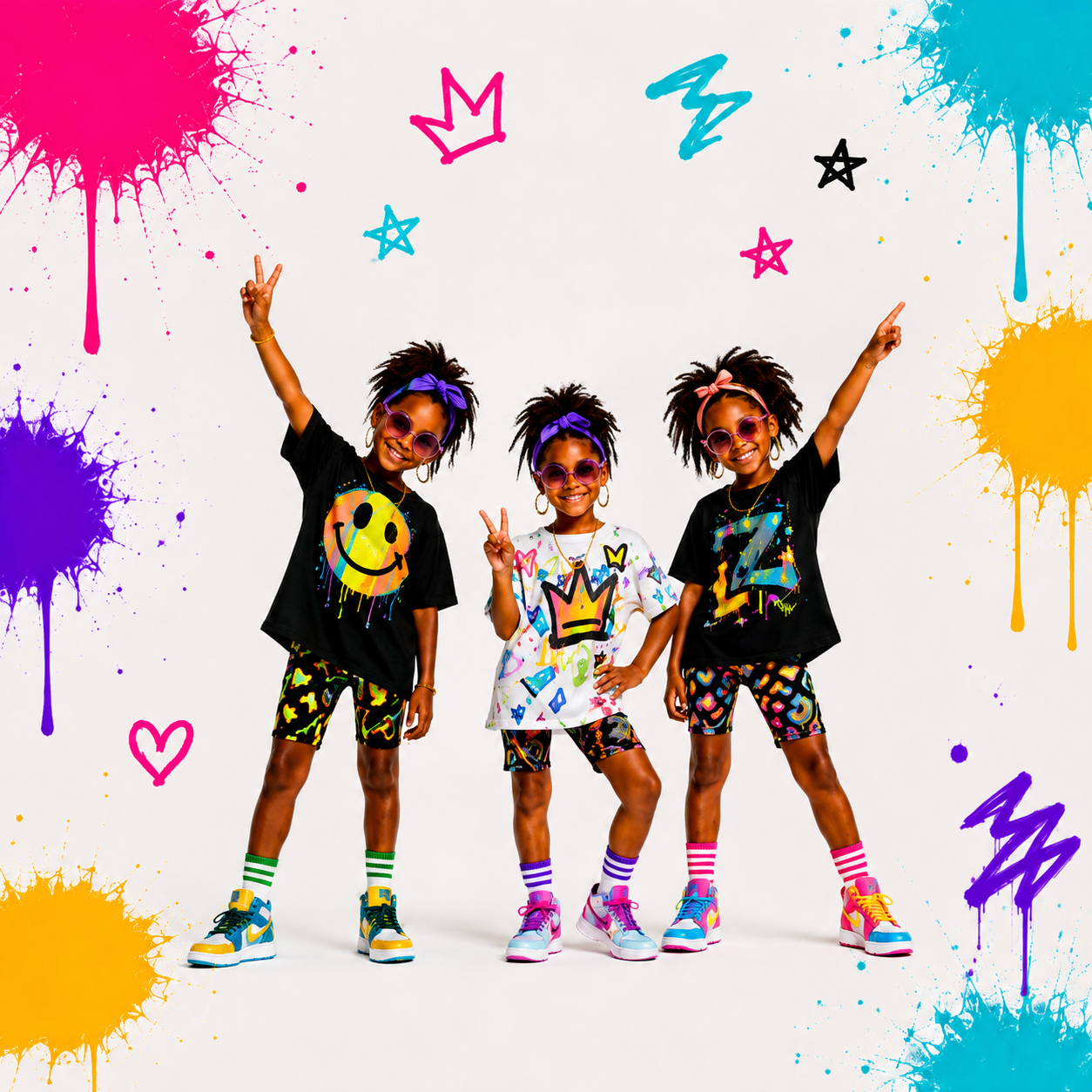 Color in Motion- The Move Biker Short Set