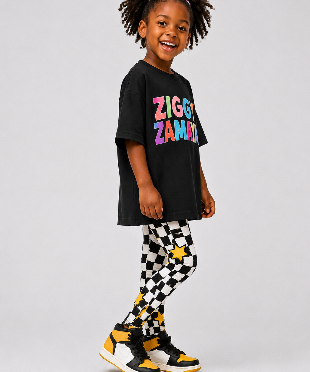 Checker Star Logo Legging Set
