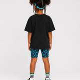 Teal Wild Moves Biker Short Set