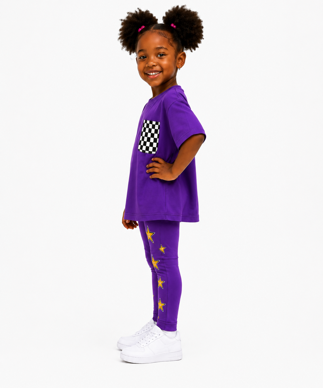 Purple Pocket Star Legging Set