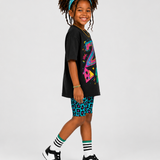Teal Wild Moves Biker Short Set
